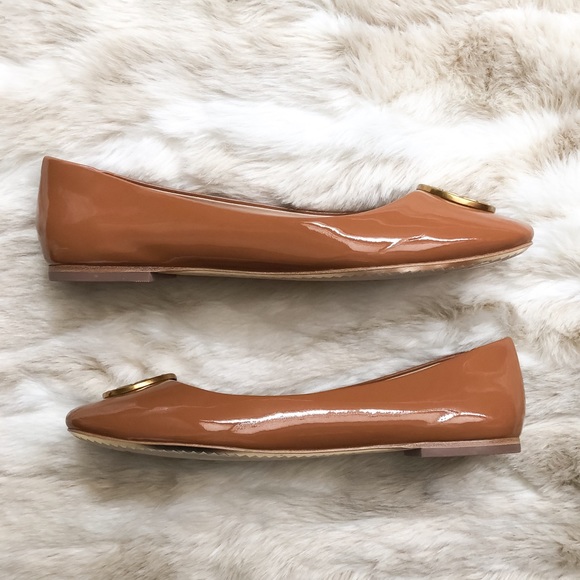 Tory Burch Chelsea Ballet Flats Umber Size 8 NIB - Picture 4 of 8